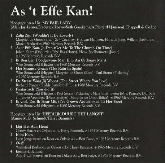 Various : As 't Effe Kan (CD, Comp)