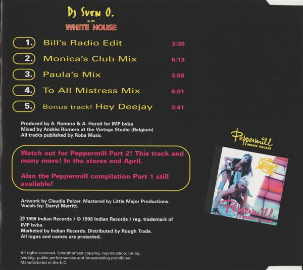 DJ Sven O. : In The White House (CD, Maxi)