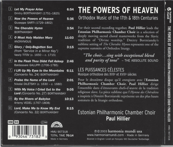 Estonian Philharmonic Chamber Choir • Paul Hillier : The Powers Of Heaven (CD, Album)