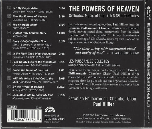 Estonian Philharmonic Chamber Choir • Paul Hillier : The Powers Of Heaven (CD, Album)
