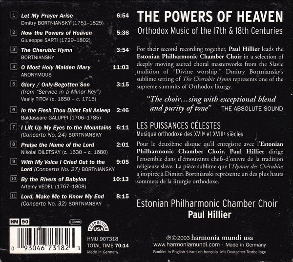 Estonian Philharmonic Chamber Choir • Paul Hillier : The Powers Of Heaven (CD, Album)