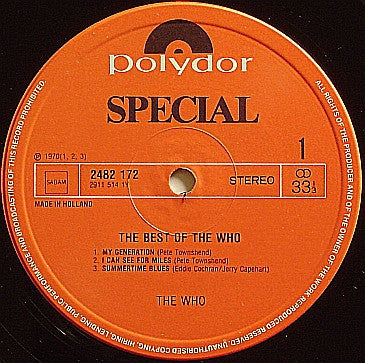 The Who : The Best Of The Who (LP, Comp)