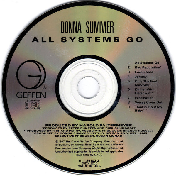 Donna Summer : All Systems Go (CD, Album)