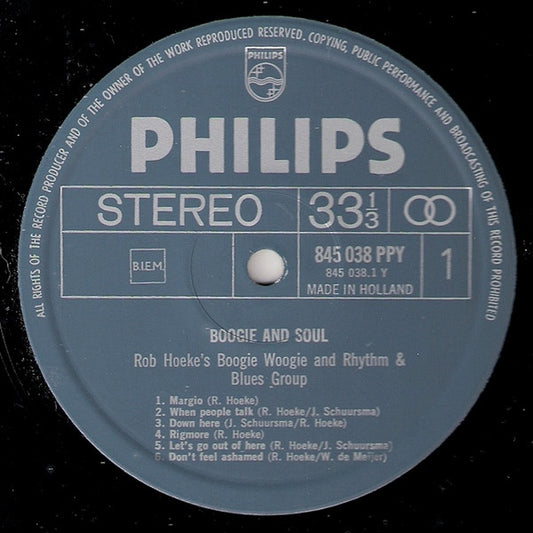 Rob Hoeke or Rob Hoeke's Boogie Woogie And R&B Group : Boogie & Soul (2xLP, Comp + Box, Club)