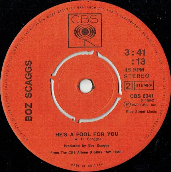 Boz Scaggs : Dinah Flo / He's A Fool For You (7")