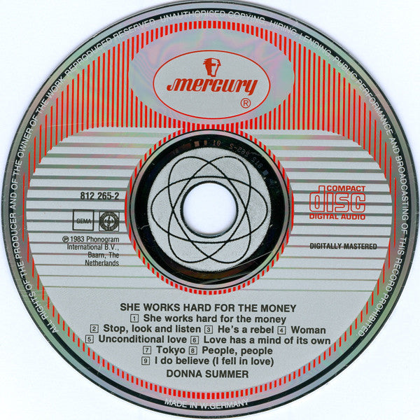 Donna Summer : She Works Hard For The Money (CD, Album, RE)