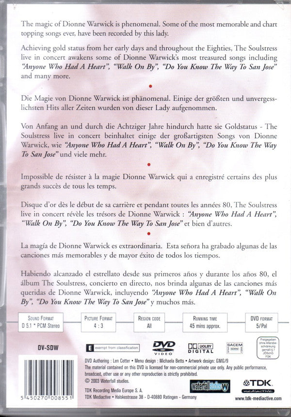 Dionne Warwick : The Soulstress (DVD-V)