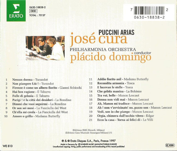 José Cura : Puccini Arias (CD, Album)