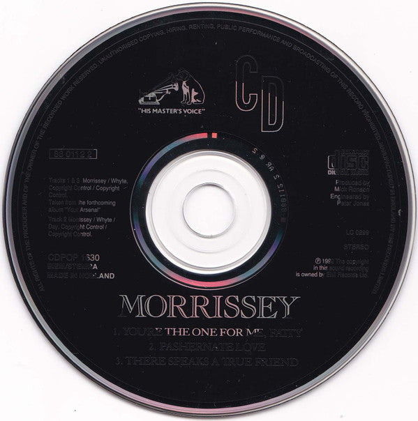 Morrissey : You're The One For Me, Fatty (CD, Single)