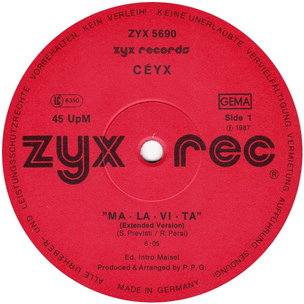 Céyx : Ma-La-Vi-Ta (12")