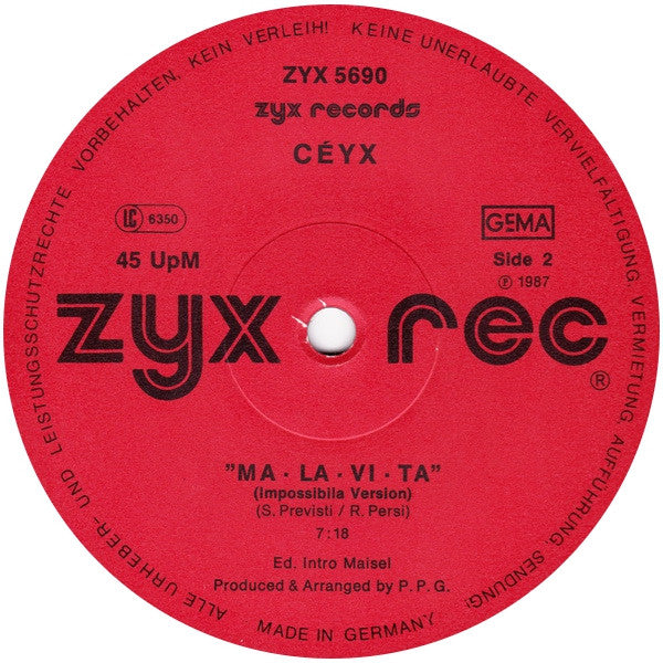 Céyx : Ma-La-Vi-Ta (12")