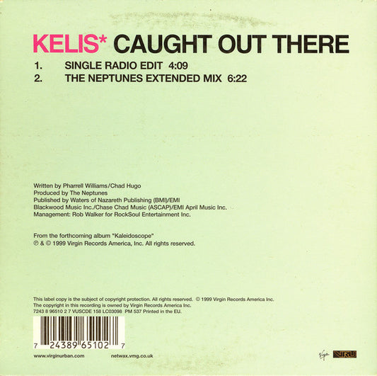 Kelis : Caught Out There (I Hate You So Much Right Now!) (CD, Single, Car)