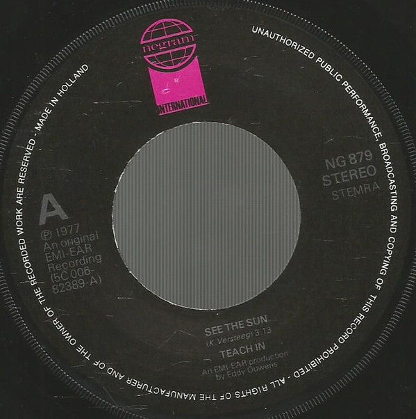 Teach-In : See The Sun (7", Single)