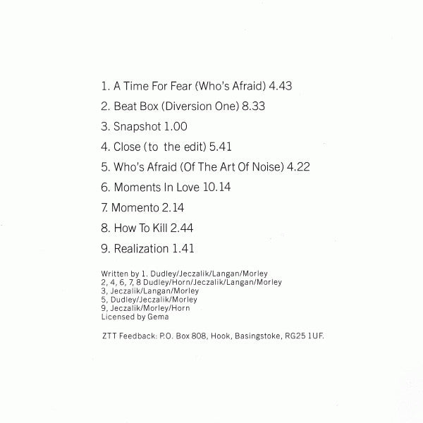 The Art Of Noise : Who's Afraid Of The Art Of Noise? (CD, Album, RE)