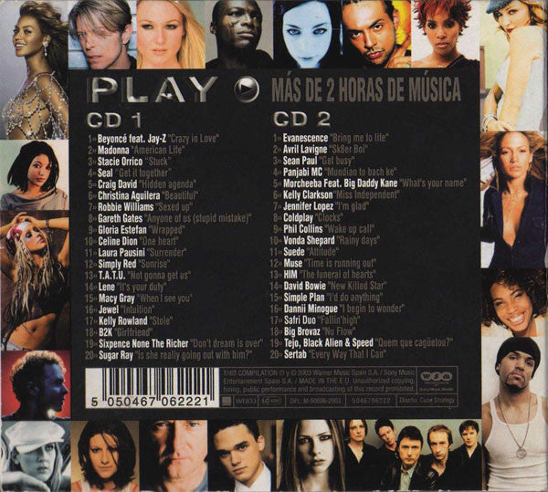 Various : Play Los Éxitos Internacionales Del Año (2xCD, Comp, Dig)