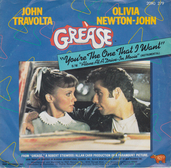 John Travolta & Olivia Newton-John : You're The One That I Want (7", Single)