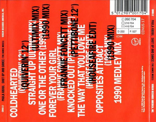 Paula Abdul : Shut Up And Dance (The Dance Mixes) (CD, Comp)