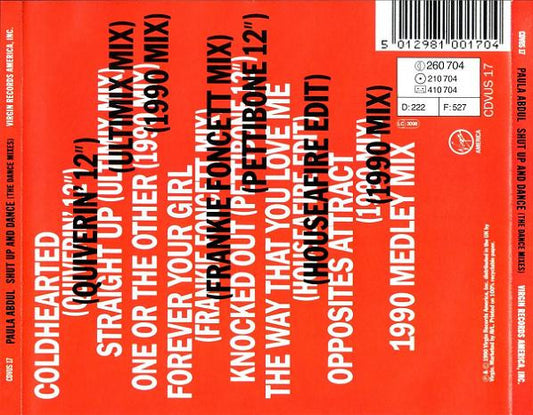 Paula Abdul : Shut Up And Dance (The Dance Mixes) (CD, Comp)