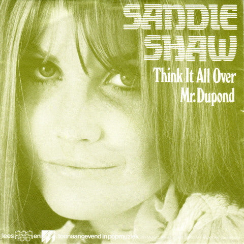Sandie Shaw : Think It All Over / Monsieur Dupont (7", Single, RE)