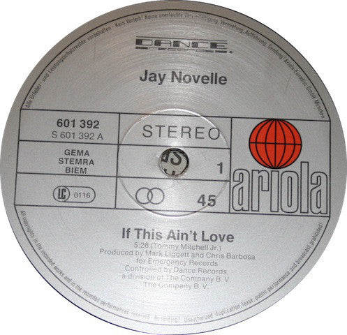 Jay Novelle : If This Ain't Love (12")