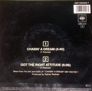 Tashan : Chasin' A Dream (7", Single)