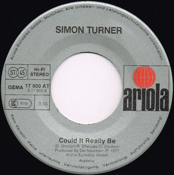 Simon Fisher Turner : Could It Really Be  (7", Single)