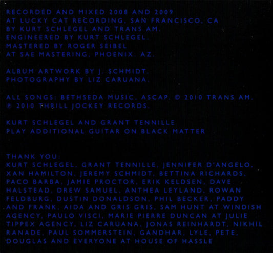 Trans Am (2) : Thing (CD, Album, Car)