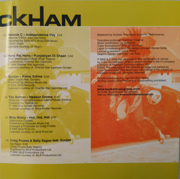 Various : Kick It Like Beckham (CD)