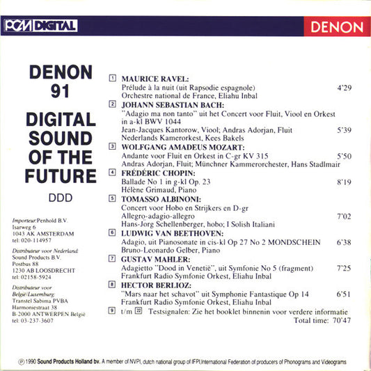 Various : Denon 91 Digital Sound Of The Future (CD, Comp, Smplr)
