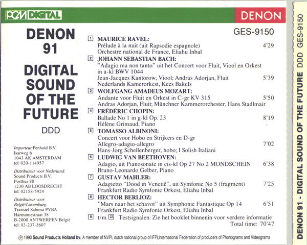Various : Denon 91 Digital Sound Of The Future (CD, Comp, Smplr)