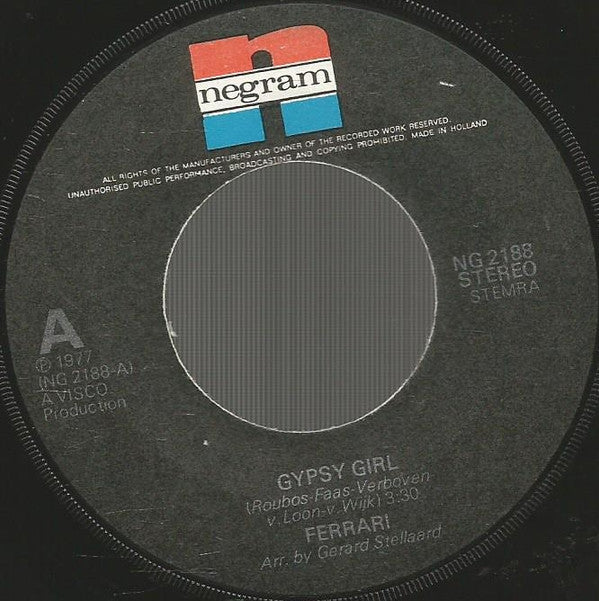 Ferrari (3) : Gypsy Girl (7", Single)