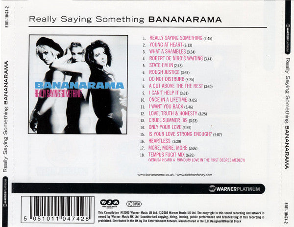 Bananarama : Really Saying Something (CD, Comp)