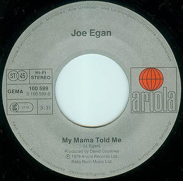 Joe Egan : Back On The Road (7", Single)