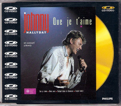 Johnny Hallyday : Que Je T'Aime (CDV, 5", Single, PAL)