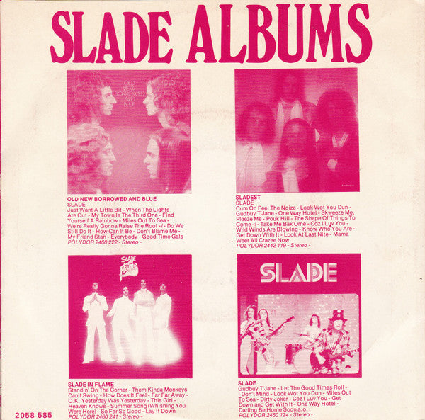 Slade : Thanks For The Memory (7", Single)
