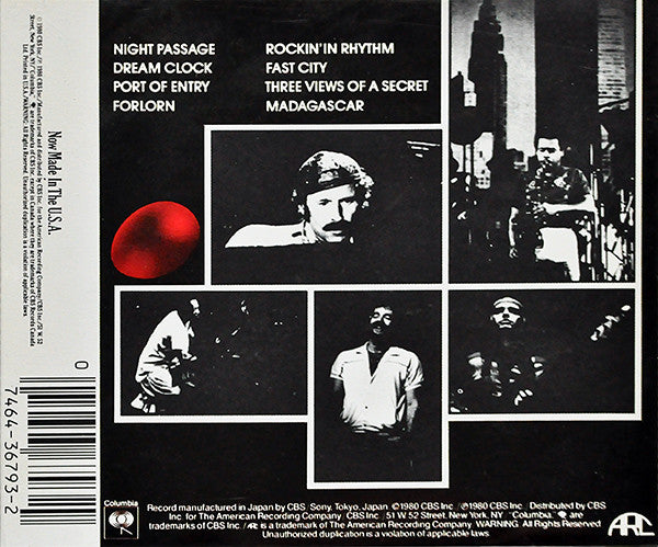 Weather Report : Night Passage (CD, Album, RE)