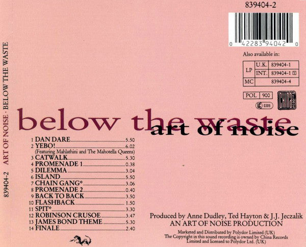 The Art Of Noise : Below The Waste (CD, Album)