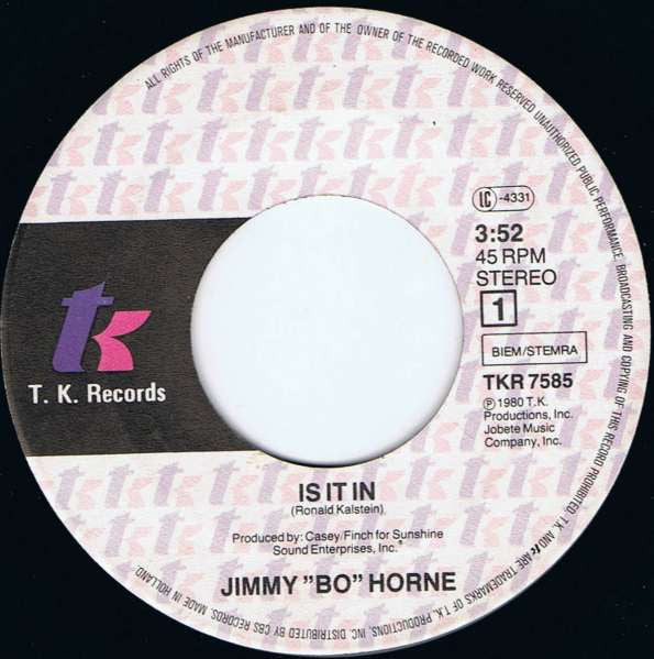 Jimmy "Bo" Horne : Is It In (7", Single)