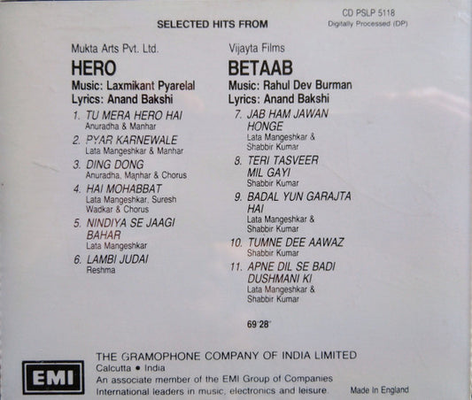 Laxmikant-Pyarelal / R. D. Burman : Hero / Betaab (CD, Comp)