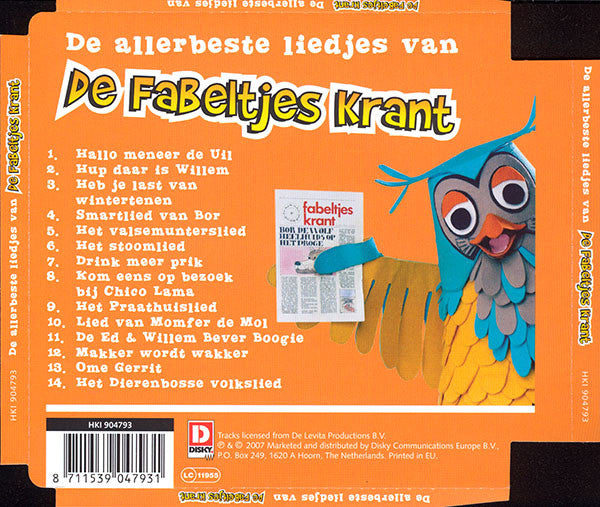 De Fabeltjeskrant : De Allerbeste Liedjes Van De Fabeltjes Krant (CD, Comp)