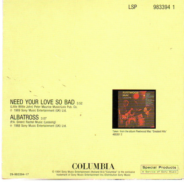 Fleetwood Mac : Need Your Love So Bad (CD, Single)