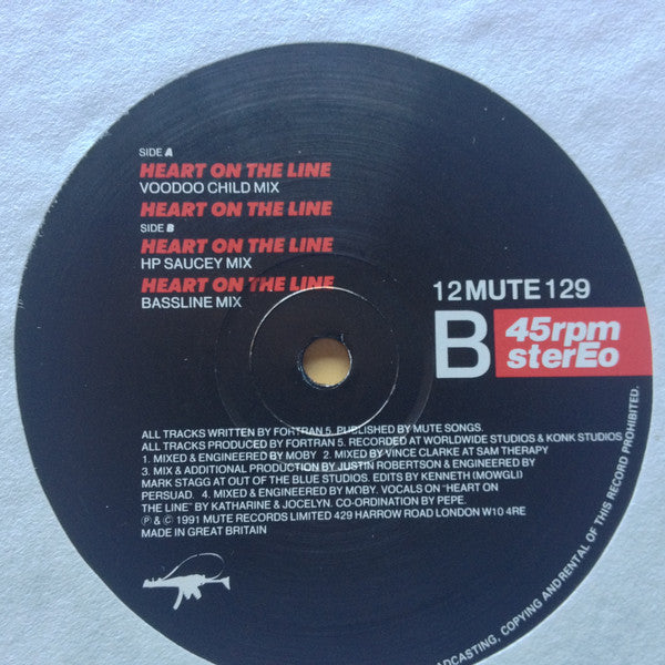 Fortran 5 : Heart On The Line (12", Single)