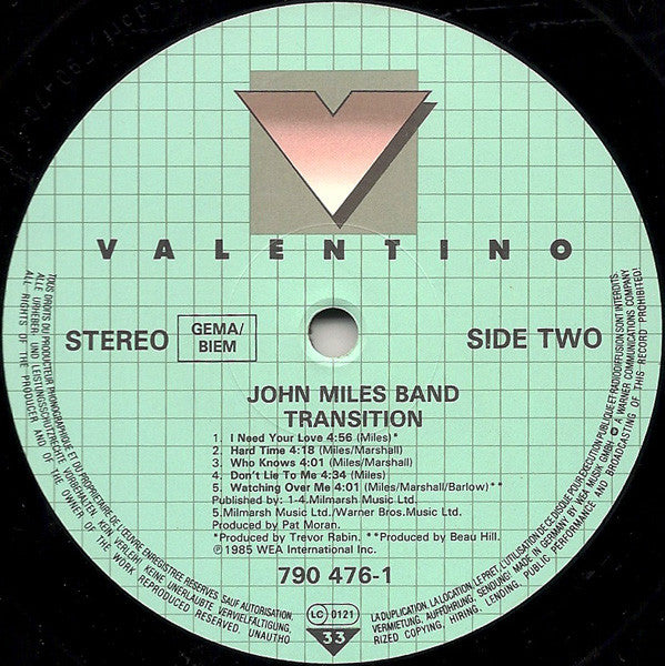 John Miles Band : Transition (LP, Album)