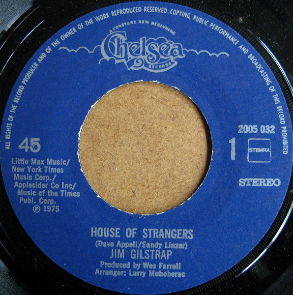 Jim Gilstrap : House Of Strangers (7", Single)