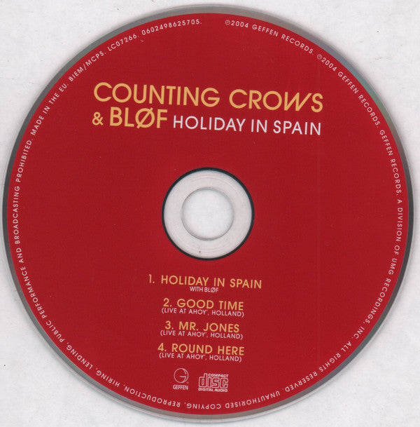 Counting Crows & Bløf : Holiday In Spain (CD, Maxi, CD1)