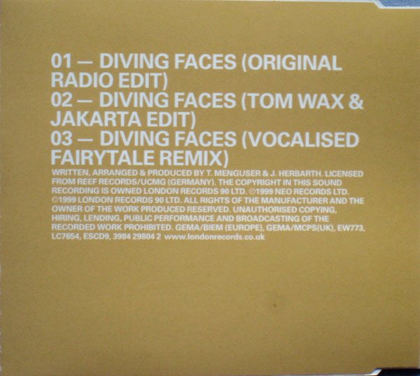 Liquid Child : Diving Faces (CD, Single)
