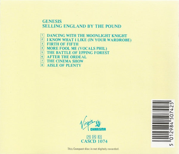 Genesis : Selling England By The Pound (CD, Album, RE)