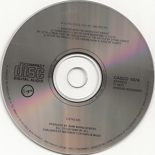 Genesis : Selling England By The Pound (CD, Album, RE)