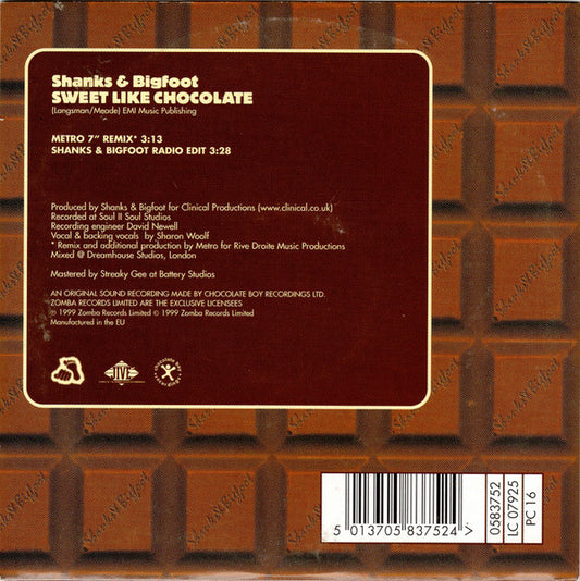 Shanks & Bigfoot : Sweet Like Chocolate (Minimax, Single)