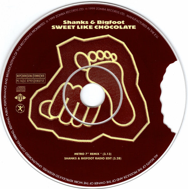 Shanks & Bigfoot : Sweet Like Chocolate (Minimax, Single)